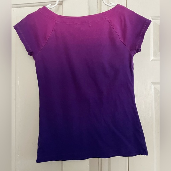 LAUREN BY RALPH LAUREN ombré t-shirt Sz L - Picture 3 of 3